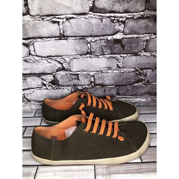 Camper Brown Textile Synthetic Orange Lace Up Casual Shoes Men’s Sz 45EU/12M US - Picture 6 of 16